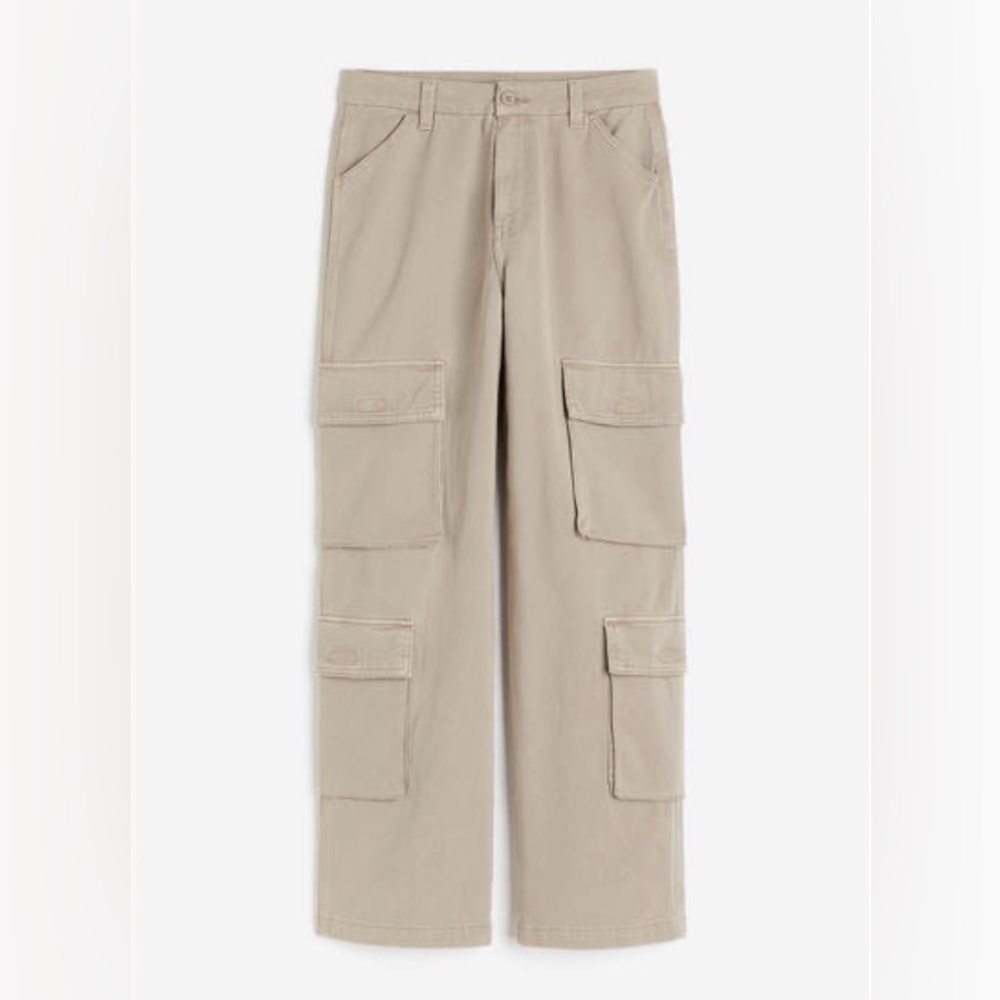 Women’s Taupe Cargo Pants - Casual Utility Style